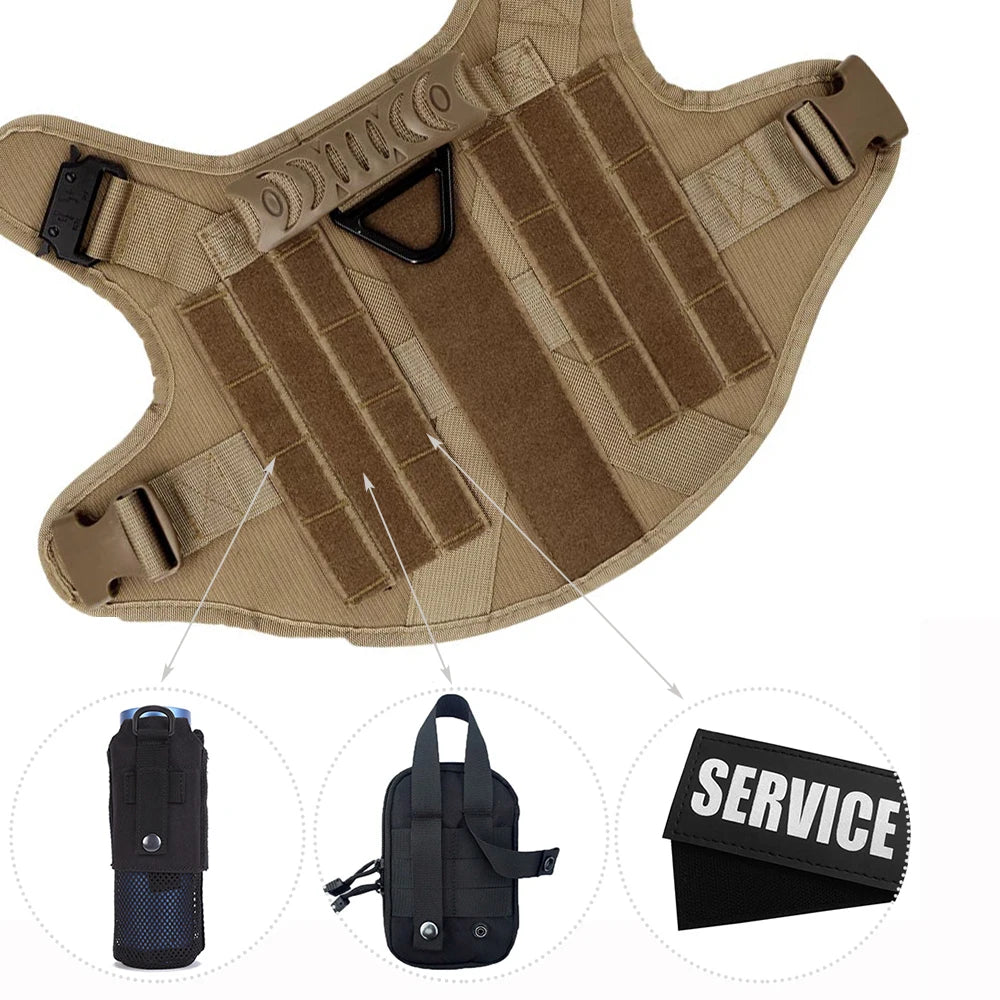 Military Large Dog Harness Training Vest