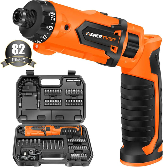 8V Cordless Screwdriver with 82 Accessories