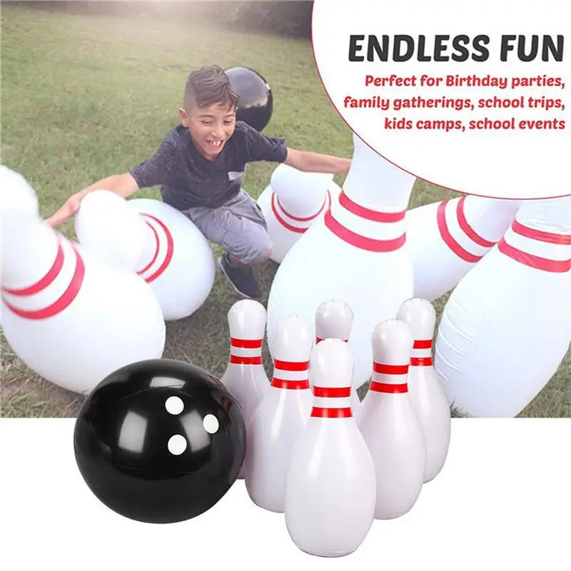 Inflatable Bowling Set Giant Outdoor Lawn Yard Game