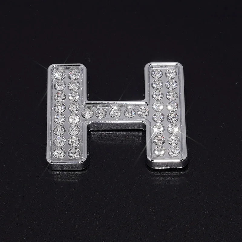 Silver Rhinestone Letters Numbers Car Stickers for Women and Girls