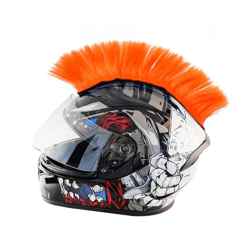 Punk Mohawk Synthetic Wigs Helmet Decoration