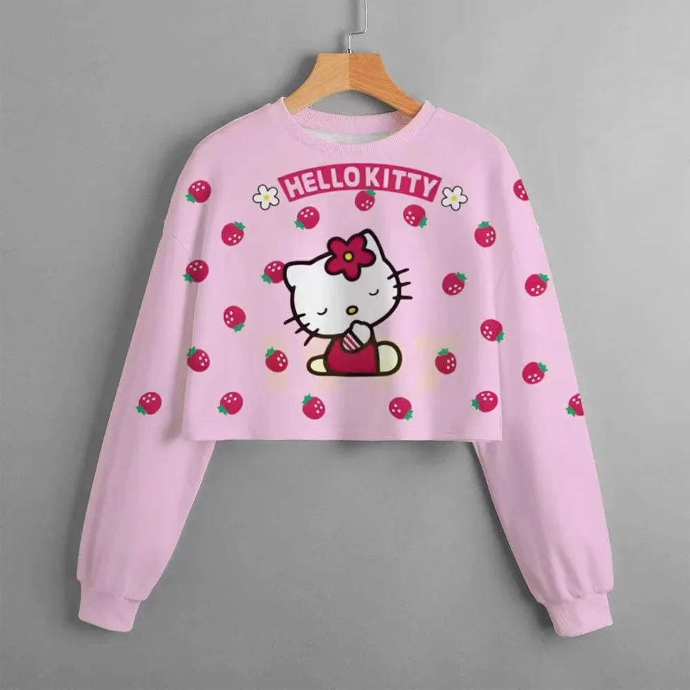 Disney Joint Classic Series Hello Kitty Printed Round Neck Top