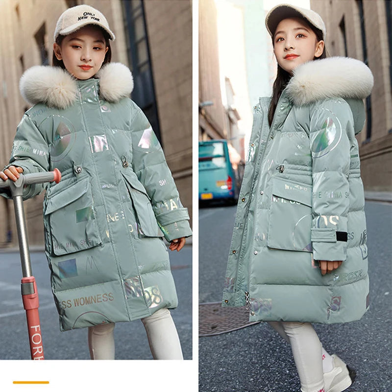 5 6 8 10 12 14 Years Girls Long Style Parka