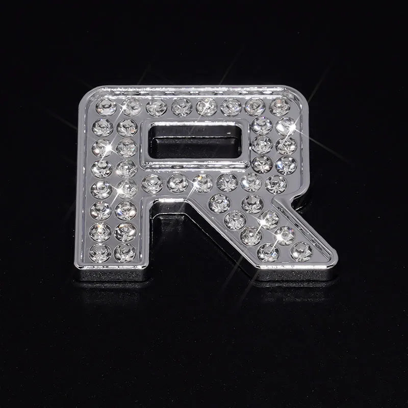 Silver Rhinestone Letters Numbers Car Stickers for Women and Girls