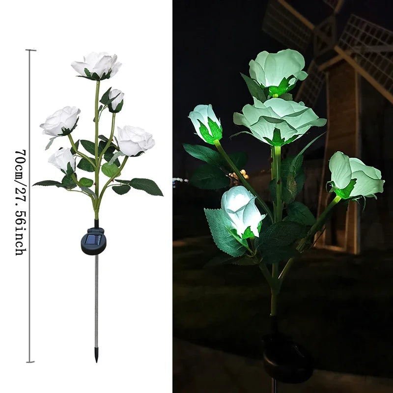5 Heads Rose Solar Lights