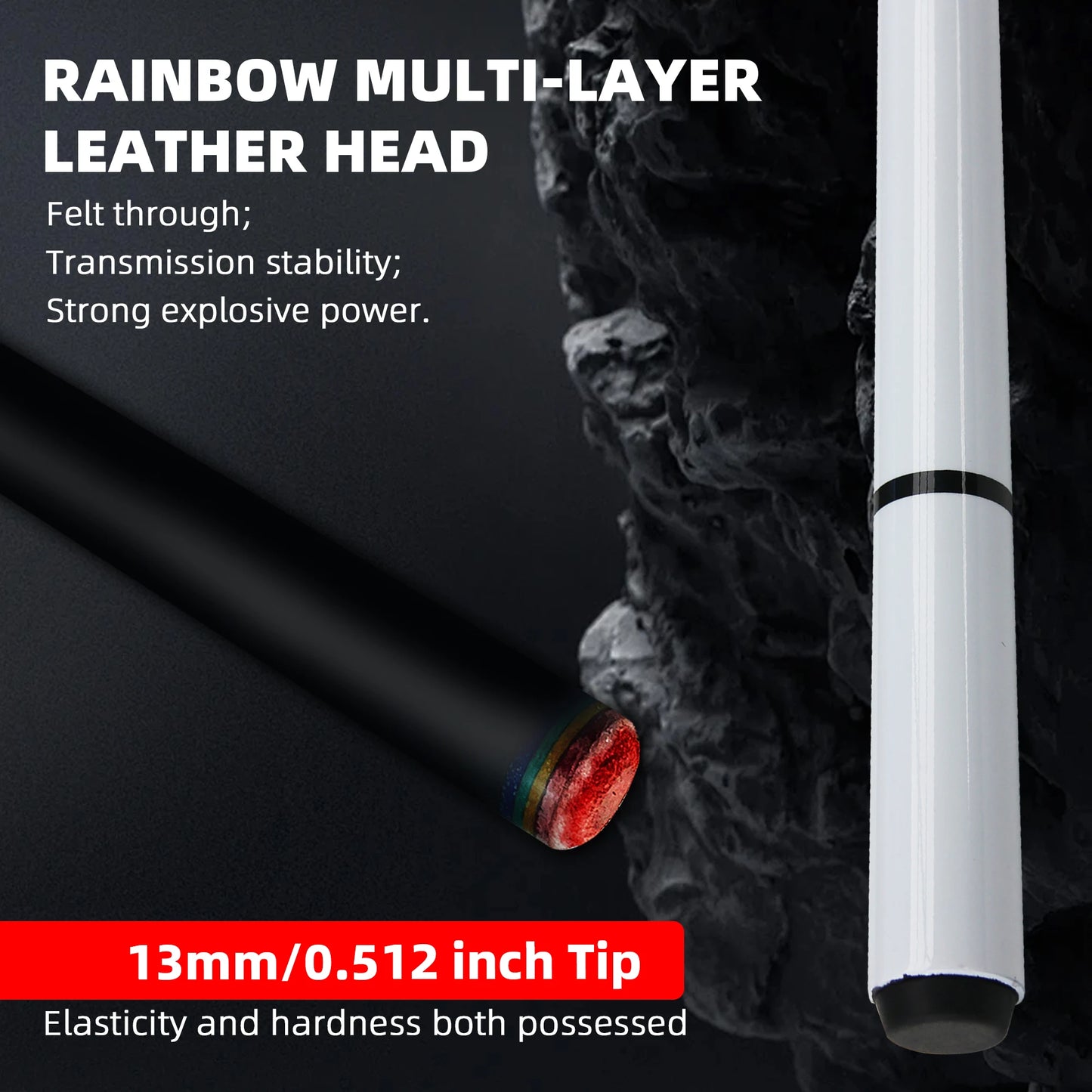 "Professional Billiard Cues - 13mm Leather Tip, Leopard Pattern Pool Cue
