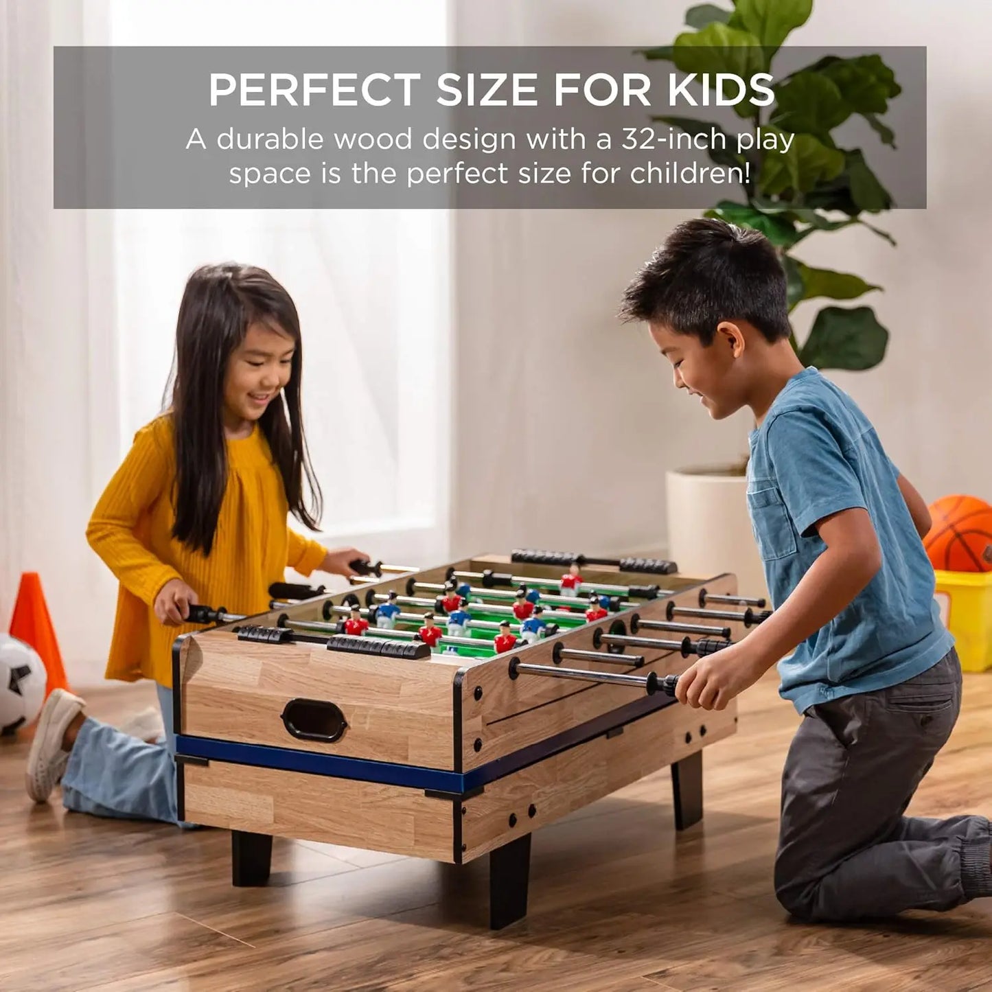 4-in-1 Multi Game Table Billiards, Air Hockey, Foosball, Table Tennis
