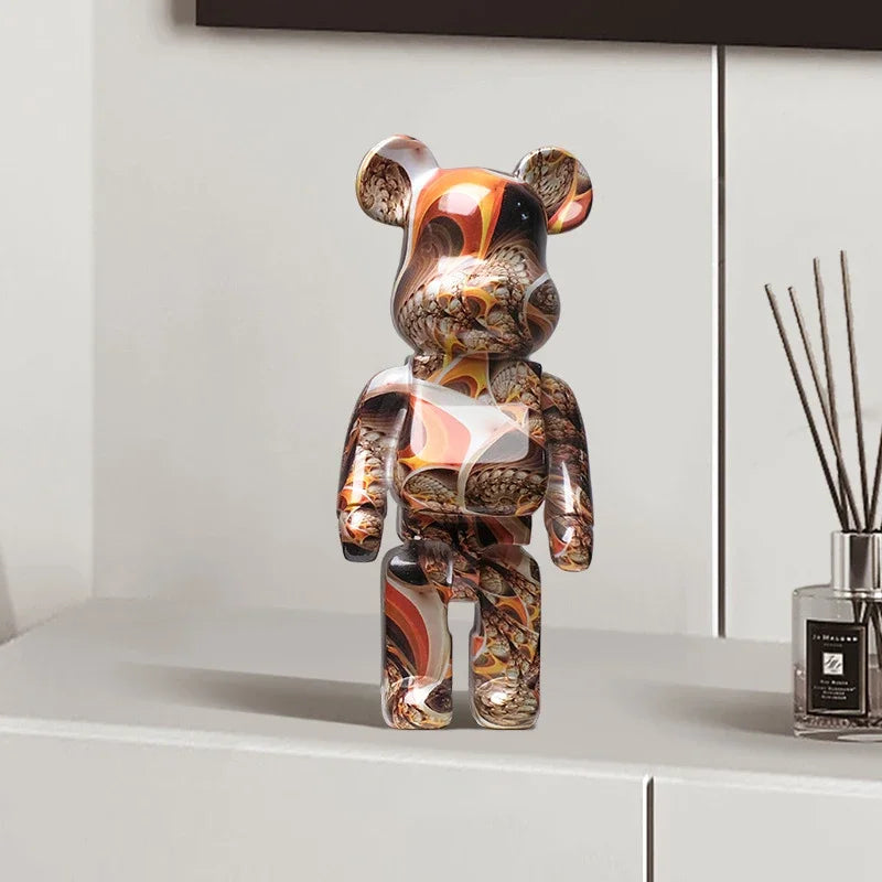 27cm/10Inches Graffiti Bear Figurine Home Decor