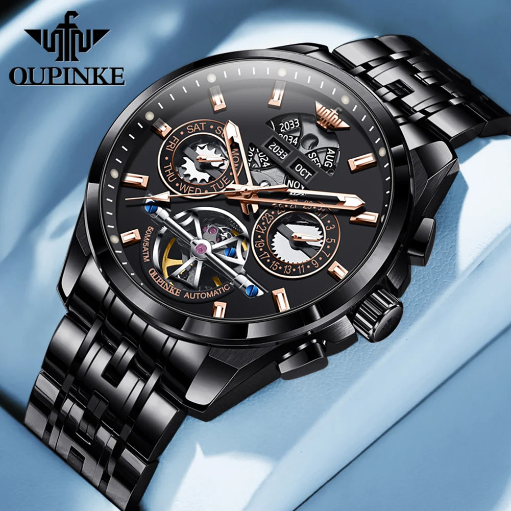 Automatic Skeleton Stainless Steel Men's Watch