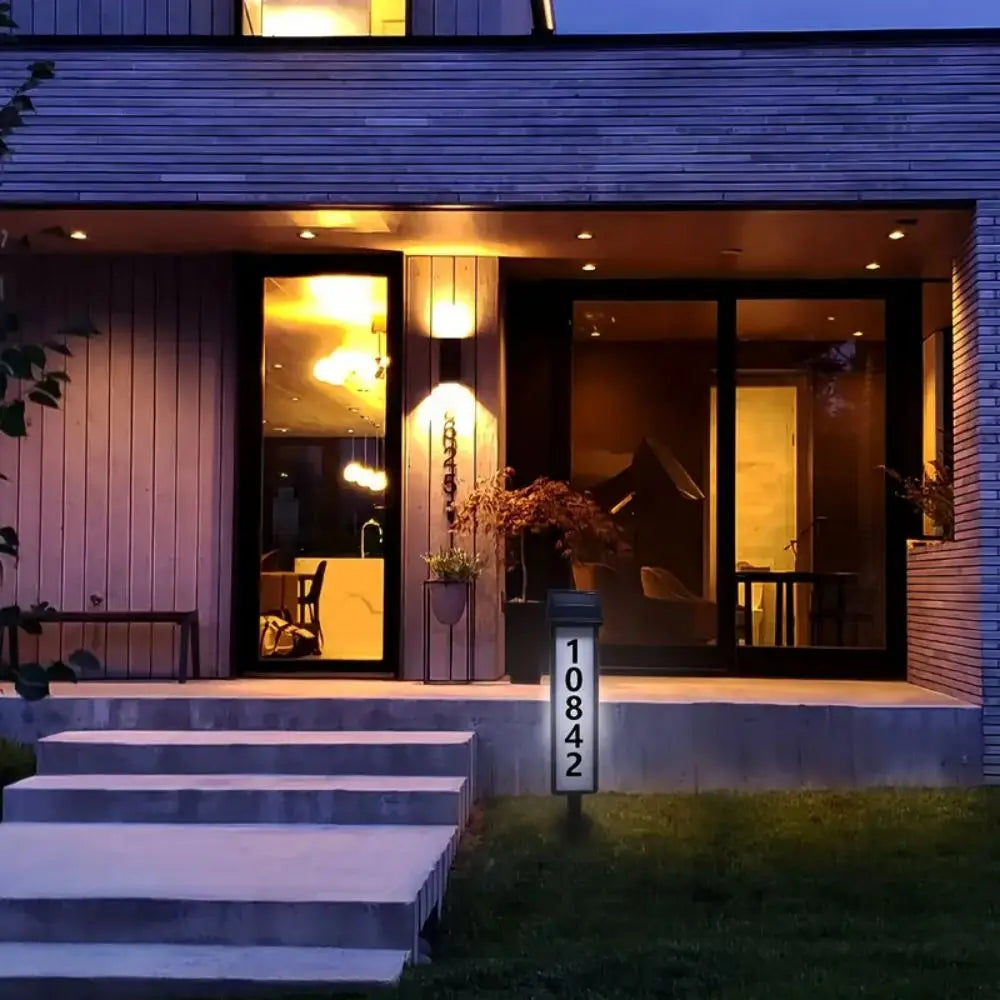 Solar Powered LED Address Sign