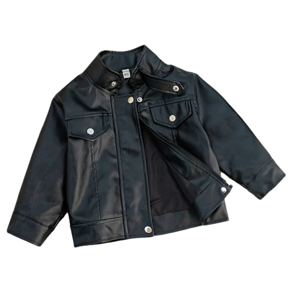 Boy Girls Leather Jacket