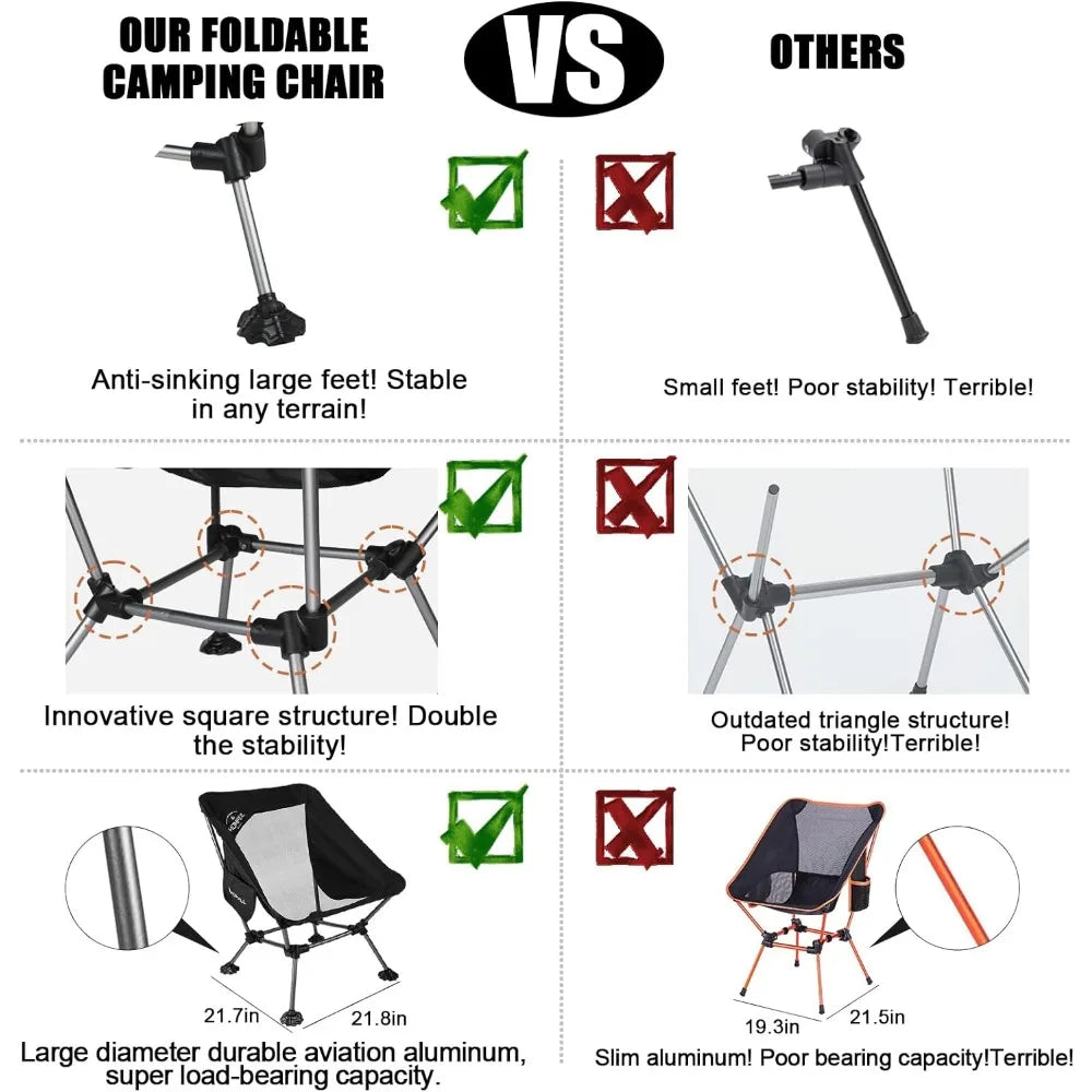 2 Pack Widened Camping Chair