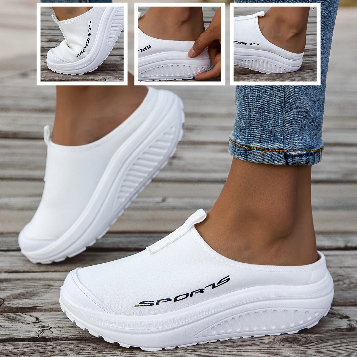 Breathable Thin Mesh Half Sandals