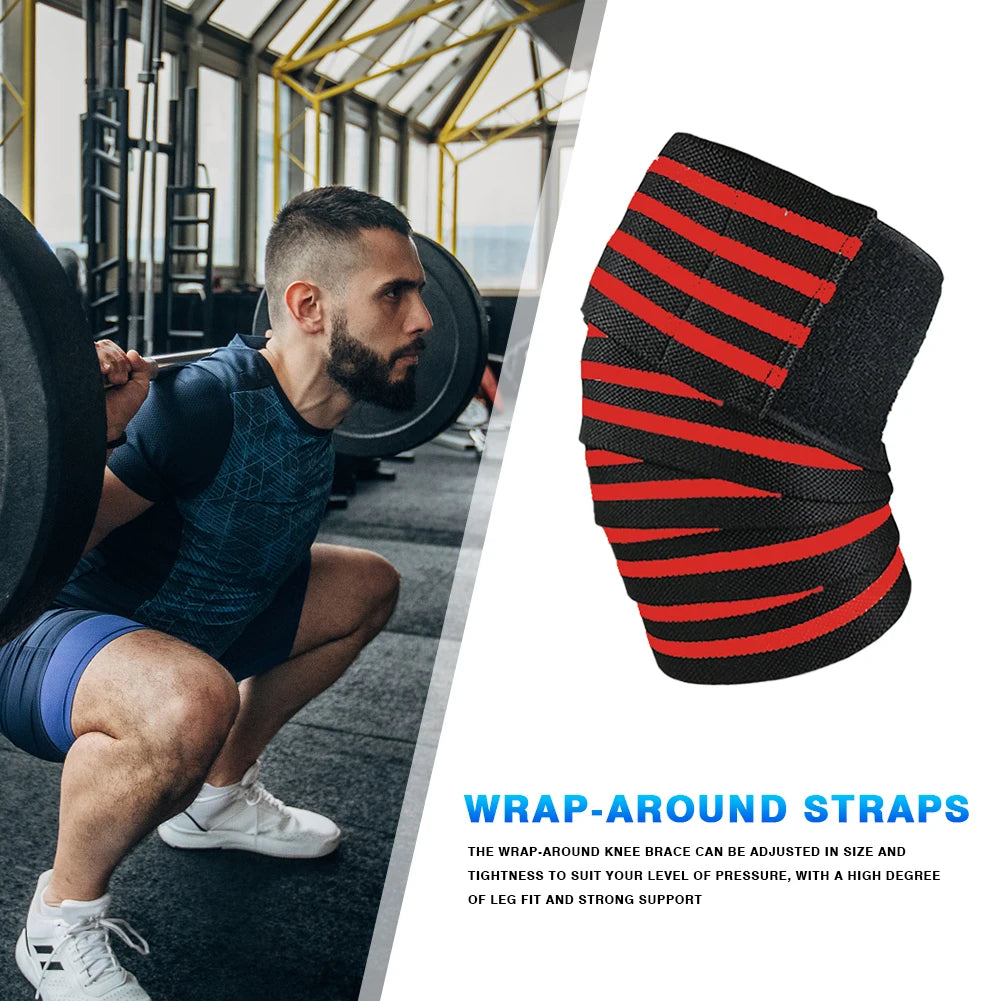 Gym Weight Lifting Leg Knee Compression Training Wraps