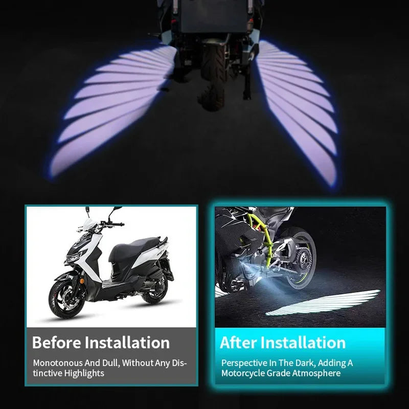 2pcs Motorcycle Angel Wing Lamp LED Tail Lights