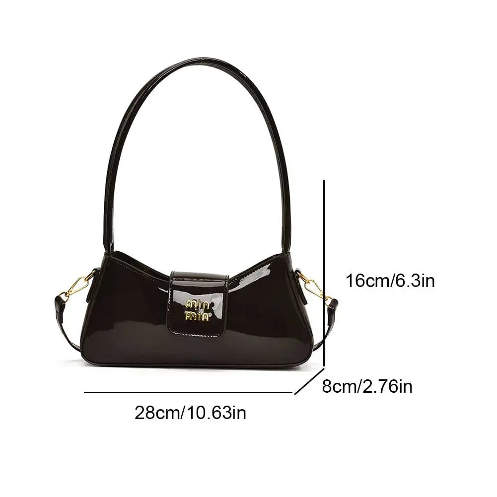 Light Luxury Patent Leather Ladies Shoulder Bag