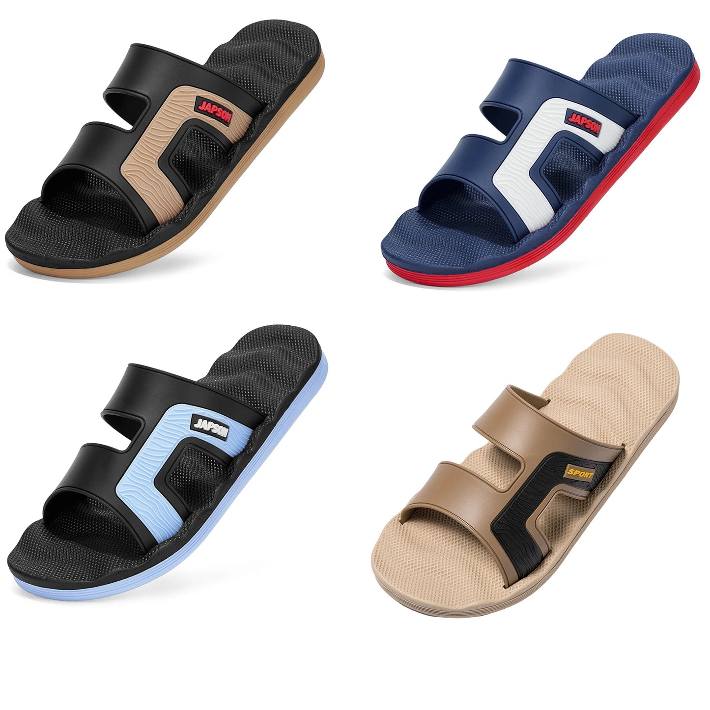 Men's Soft Slides Comfortable Slip-On Footwear