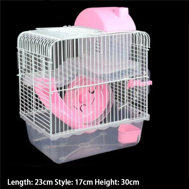 Double-Story Wire Cage with Feeding Bowl