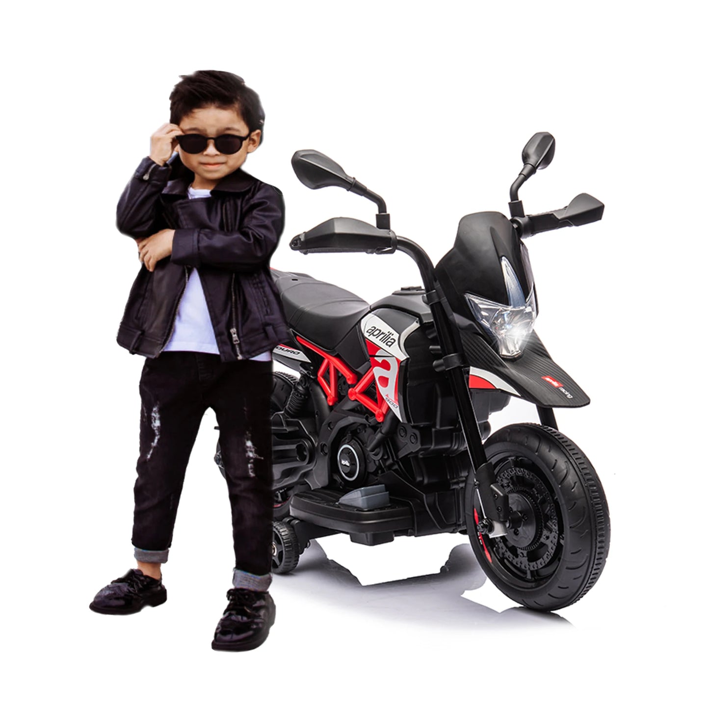 Electric Motorcycle 6V Kids Ride On Toy w/Training Wheels