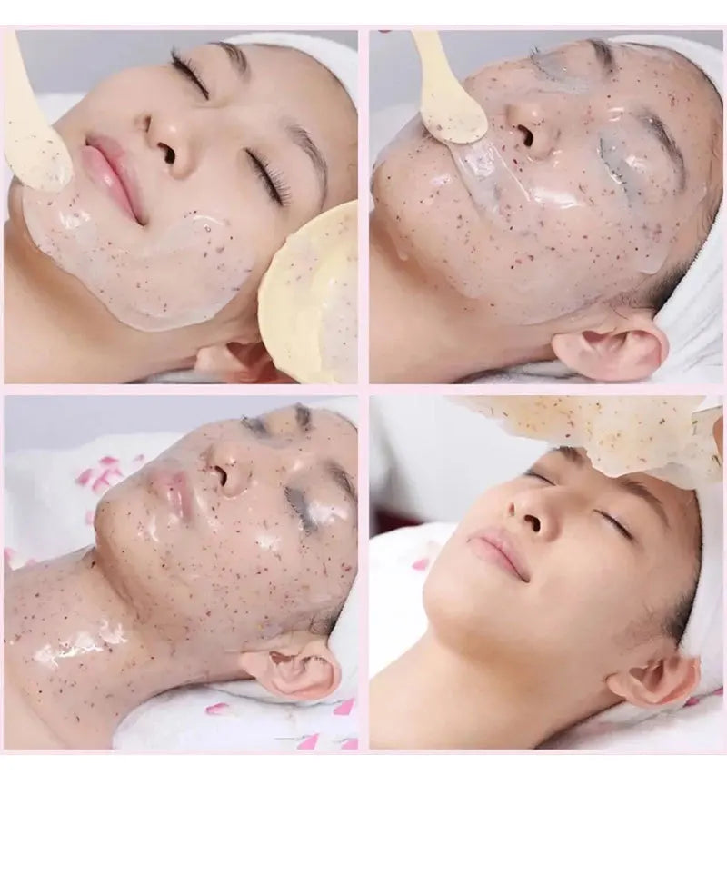 350g Hydrating 24K Gold Soft Mask Rose Petal Crystal Jelly Mask Powder