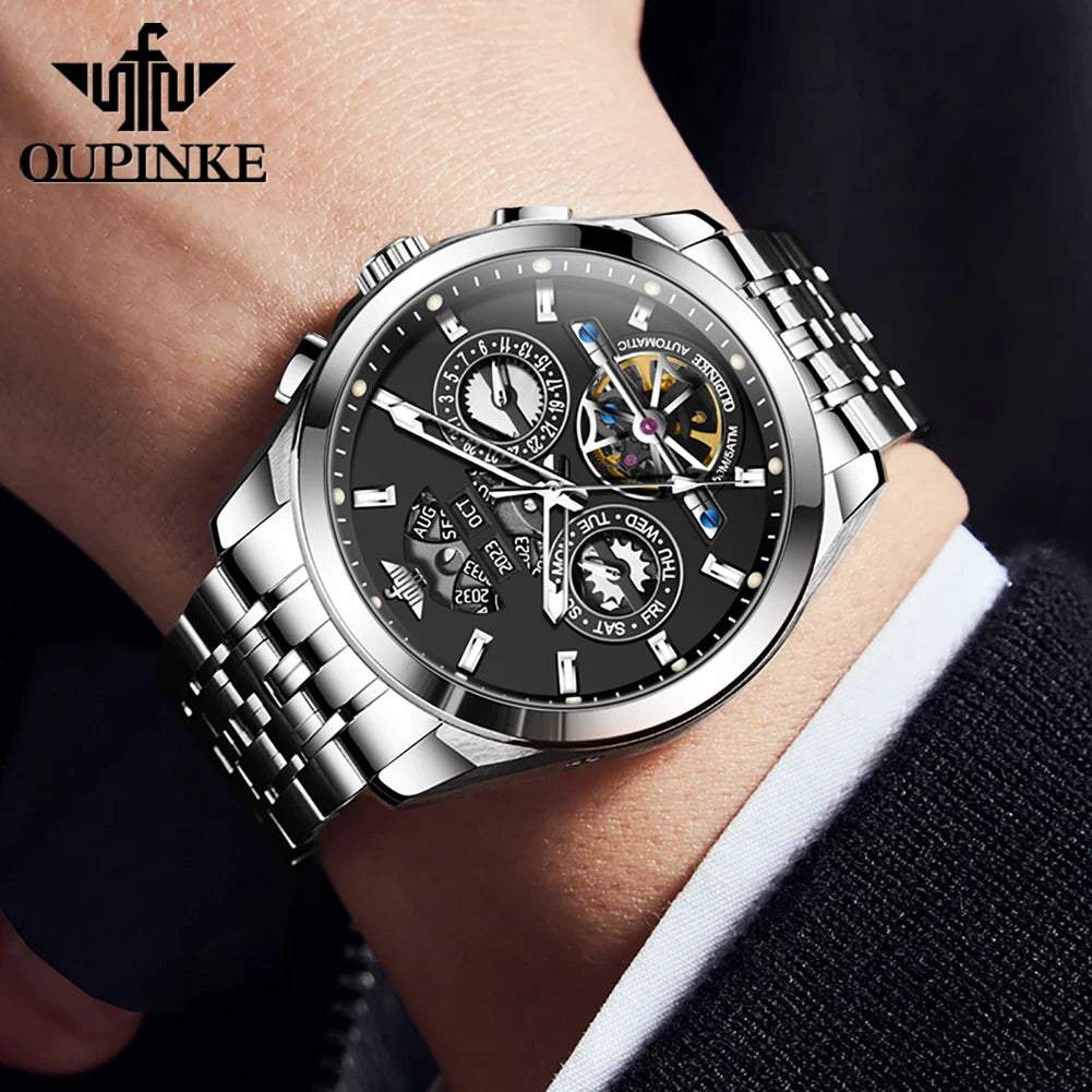Automatic Skeleton Stainless Steel Men's Watch