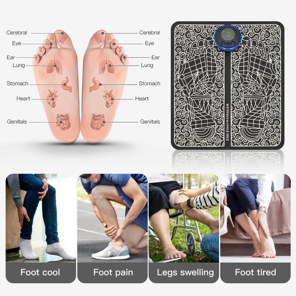 Electric EMS Foot Massager Pain Relief Pad