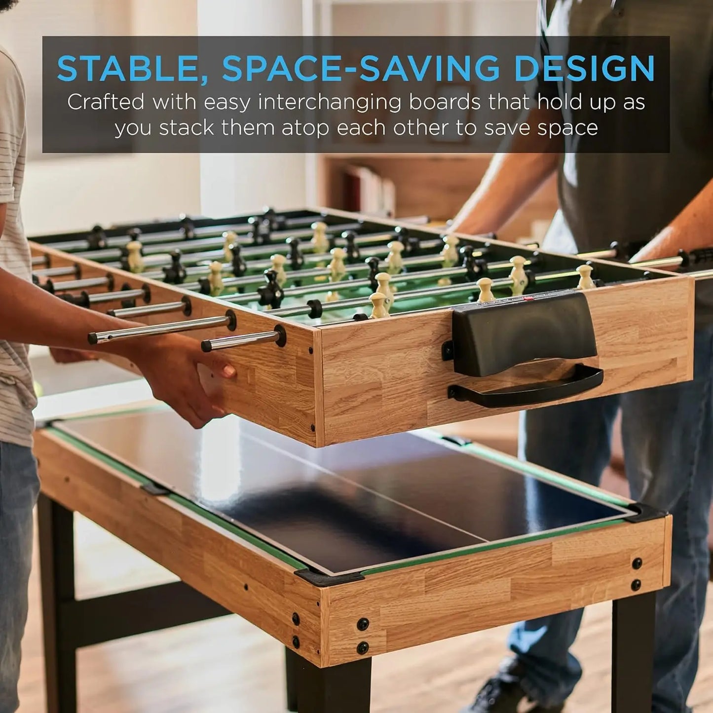 2x4ft 10-in-1 Combo Game Table Set/Hockey, Foosball, Pool, Shuffleboard, Ping Pong