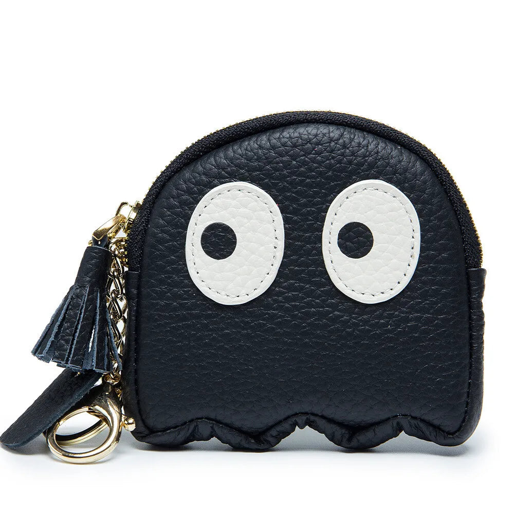 Cute Cartoon Genuine Leather Mini Coin Purse with Keychain