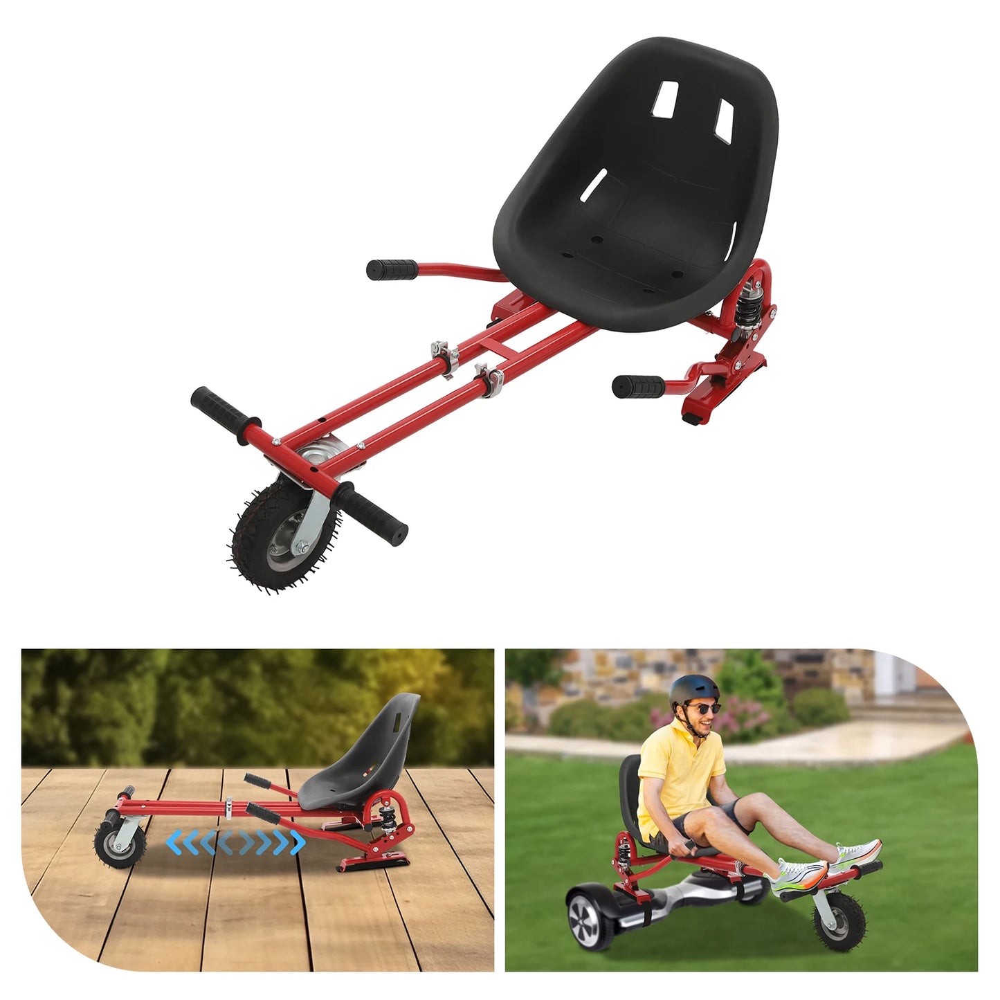 Scooter with Wheel Adjustable Frame Seat Load 220 lbs
