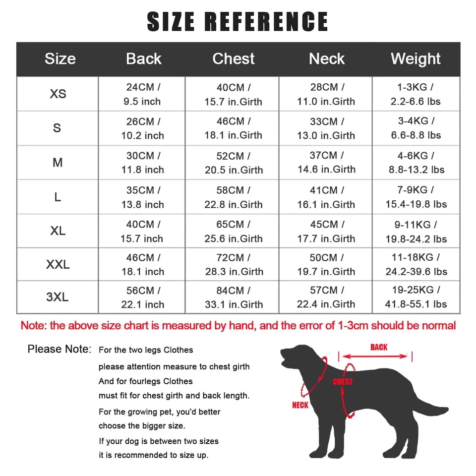 Large Winter Pet Dog Clothes Warm Windproof Jacket