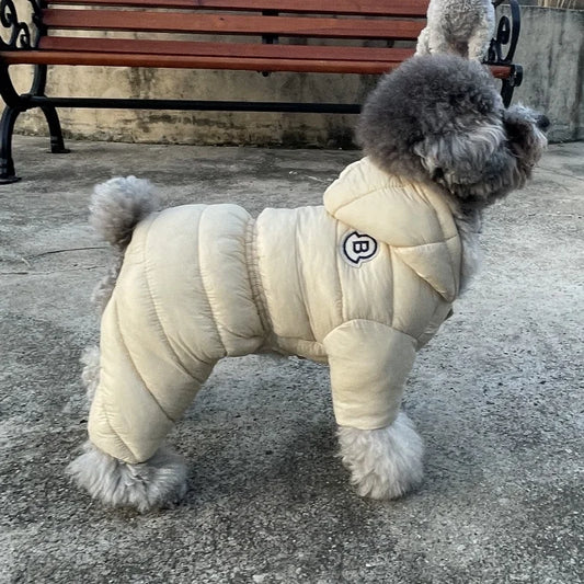 Winter Dog Jumpsuits Warm Soft Clothes Padded Cotton Puppy Down Jacket