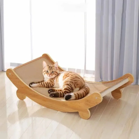 Wooden Scratching Bed Detachable Wear-Resistant Scratch Board