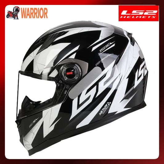 Motorcycle Helmet Full Face Black White Casque