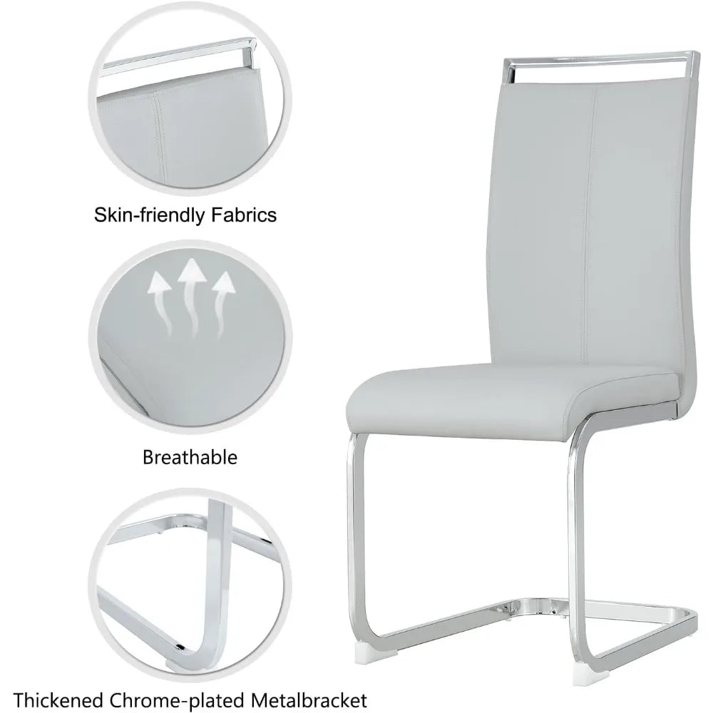 Dining Chairs (Light Gray, Set of 2)