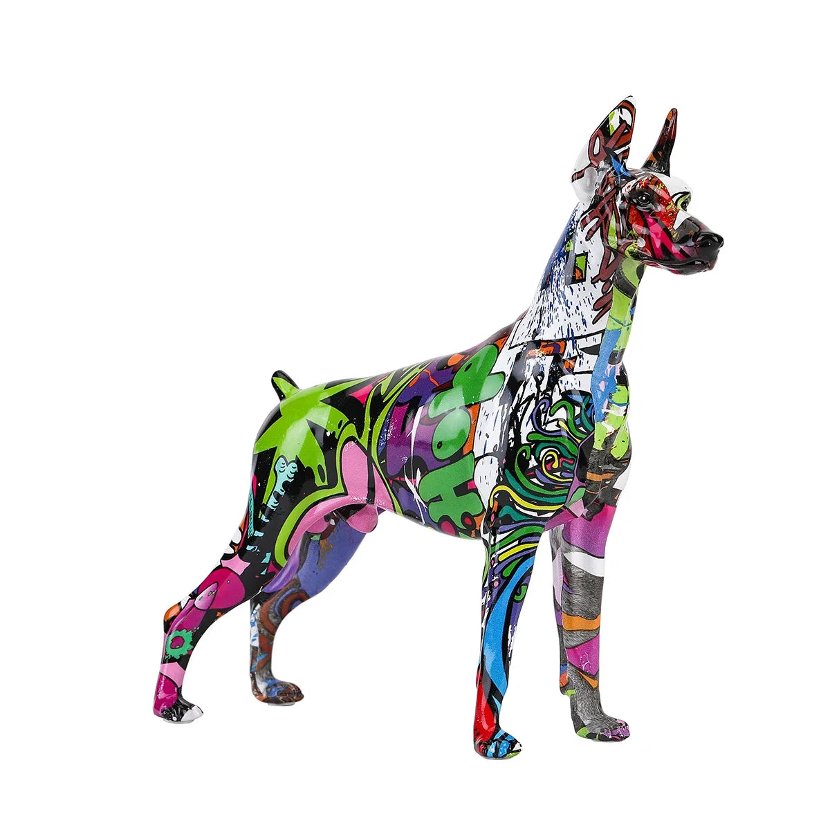 Creative Graffiti Color Doberman Dog Home Decor