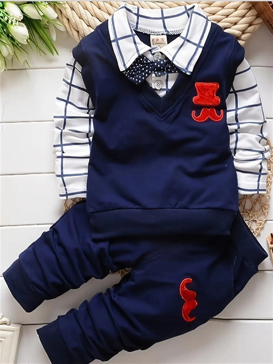 Boys Fashion Two-Piece Pants Set