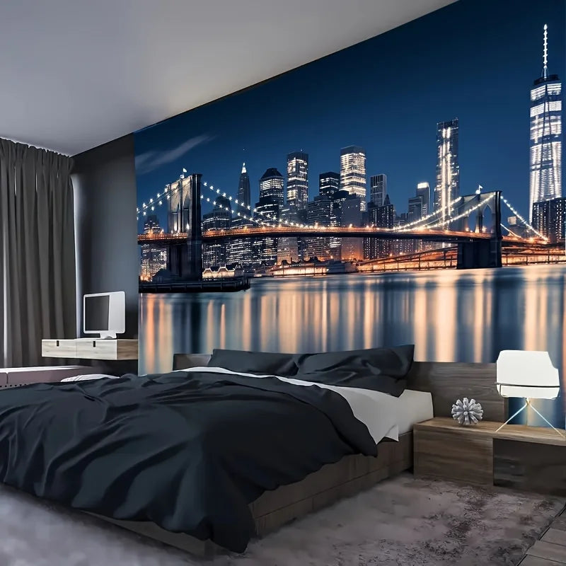 "Modern Cityscape Tapestry Living Room & Bedroom Decor"