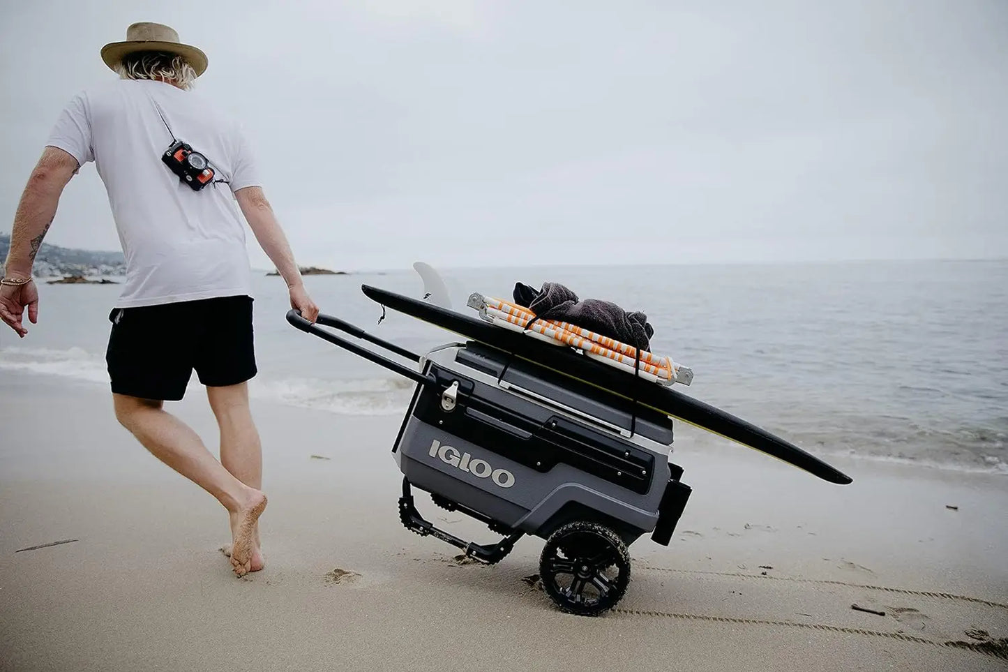 70 Qt Premium Trailmate Wheeled Rolling Cooler, Gray