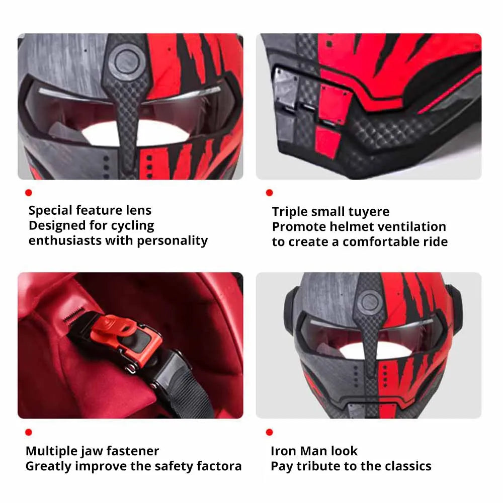M-XL Biker Helmet Matte Scratch Full Face Wear-Resistant Breathable