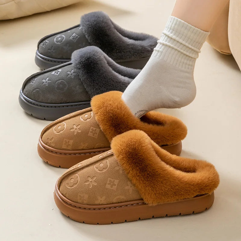 Cotton Slippers Plush Anti Slip