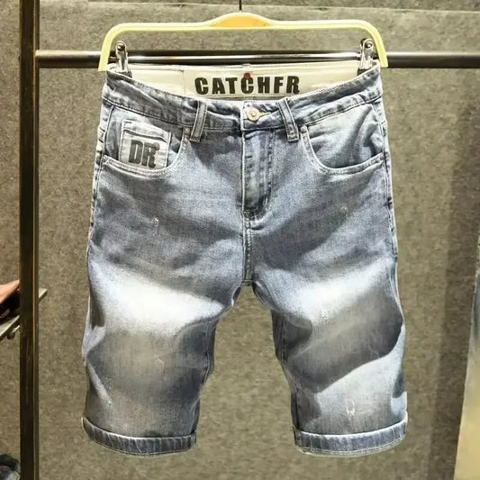 Denim Vintage Retro Wash Slim Shorts