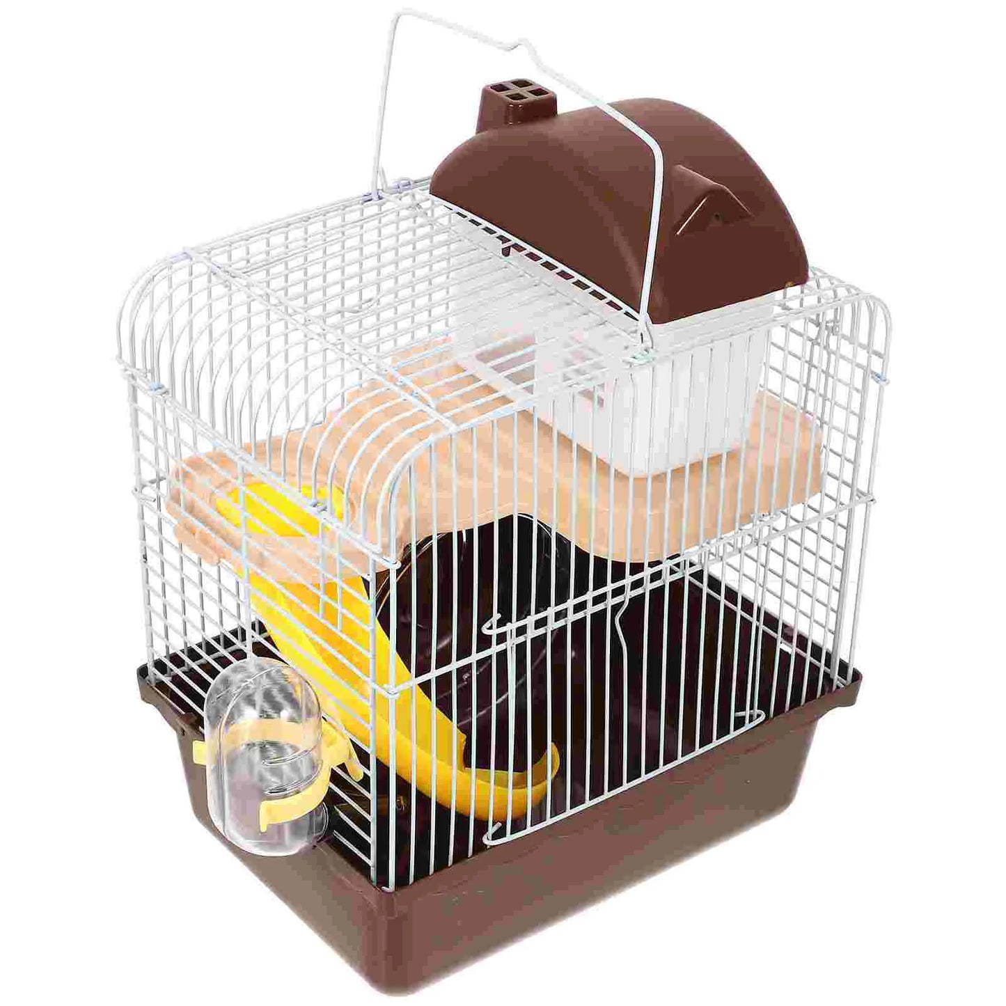 Double Layer Acrylic Pet Cage Includes Exercise Wheel Water Bottle