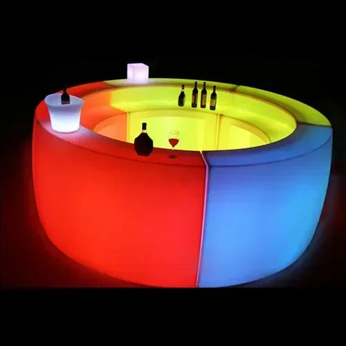 LED-Lit Counter Round Bar Colorful Creative Furniture