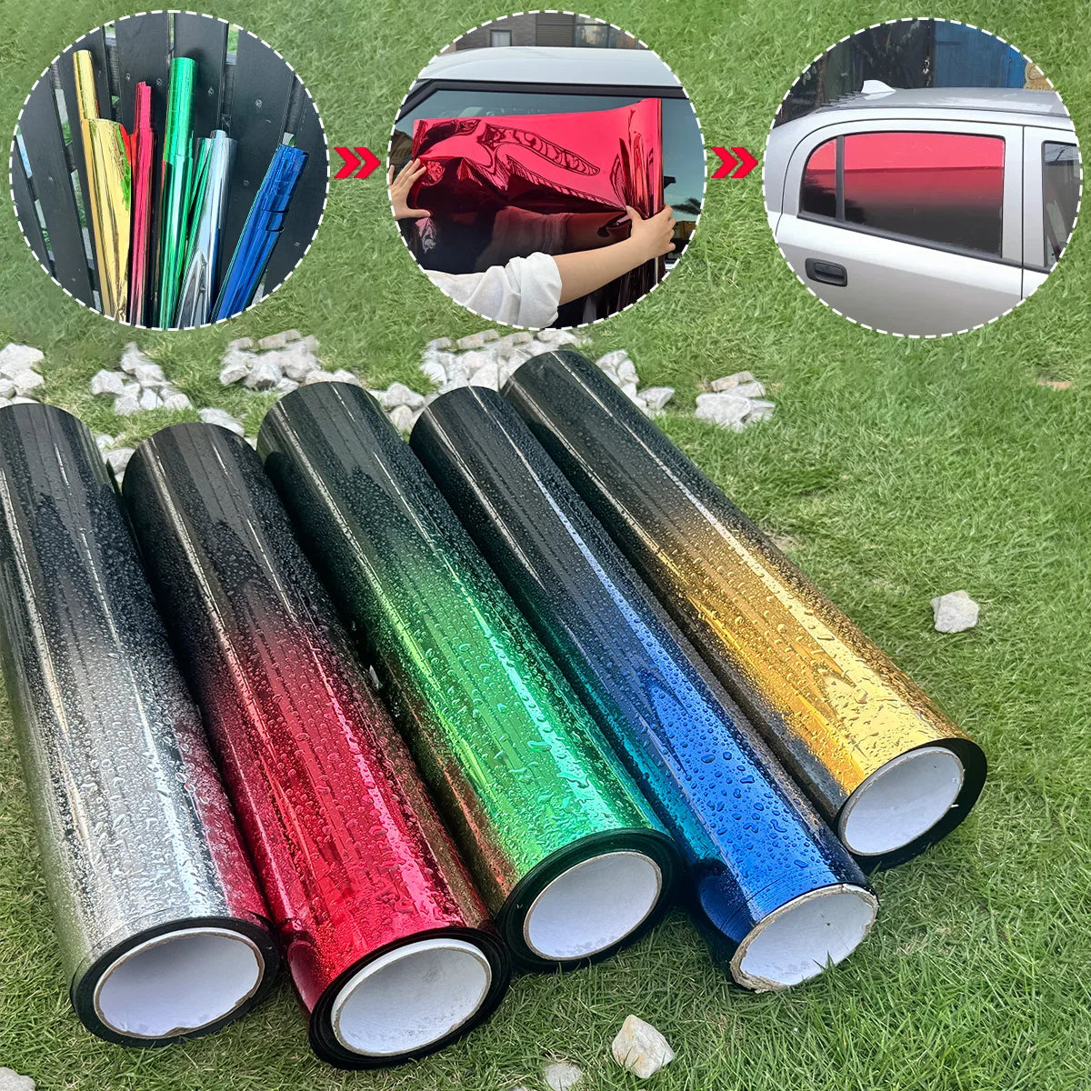 1/3M Gradient Car Film UV Protected Color Change