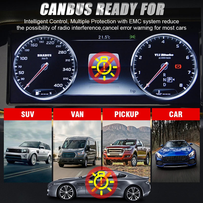 Bi LED H4 Projector Lens High Low Beam Car Bulbs