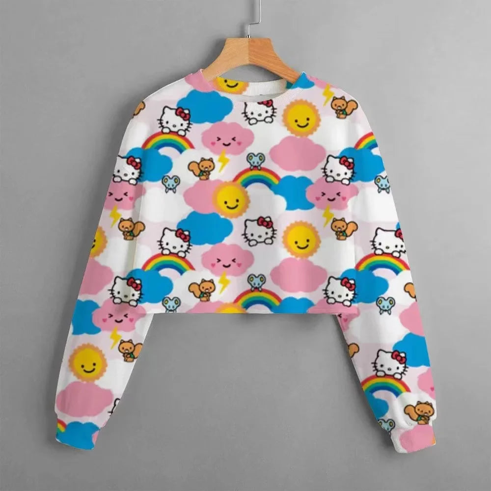 Disney Joint Classic Series Hello Kitty Printed Round Neck Top