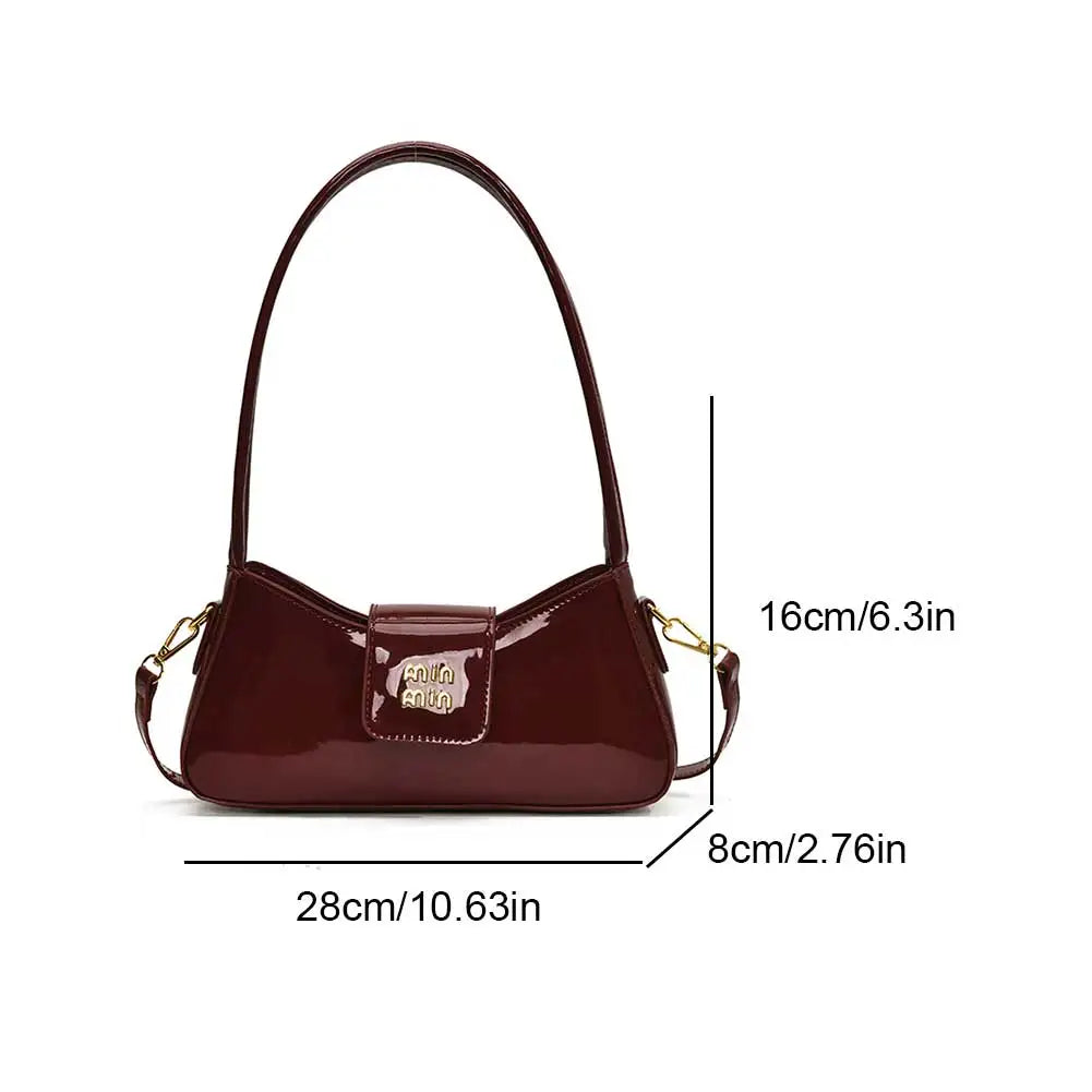 Light Luxury Patent Leather Ladies Shoulder Bag