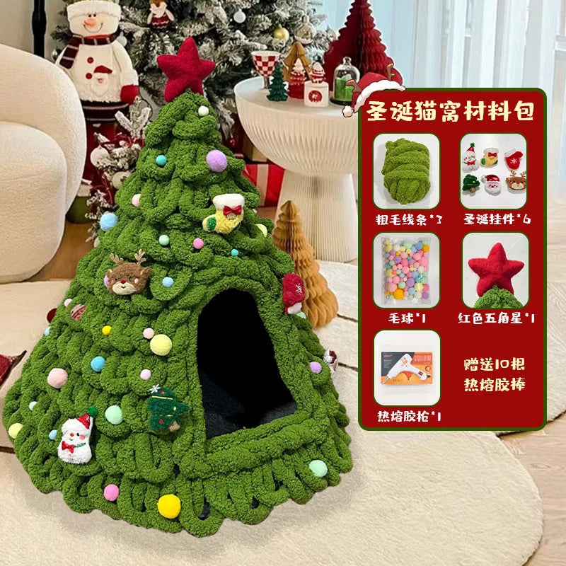 Christmas Tree Bed DIY Yarn Tools Package Homemade