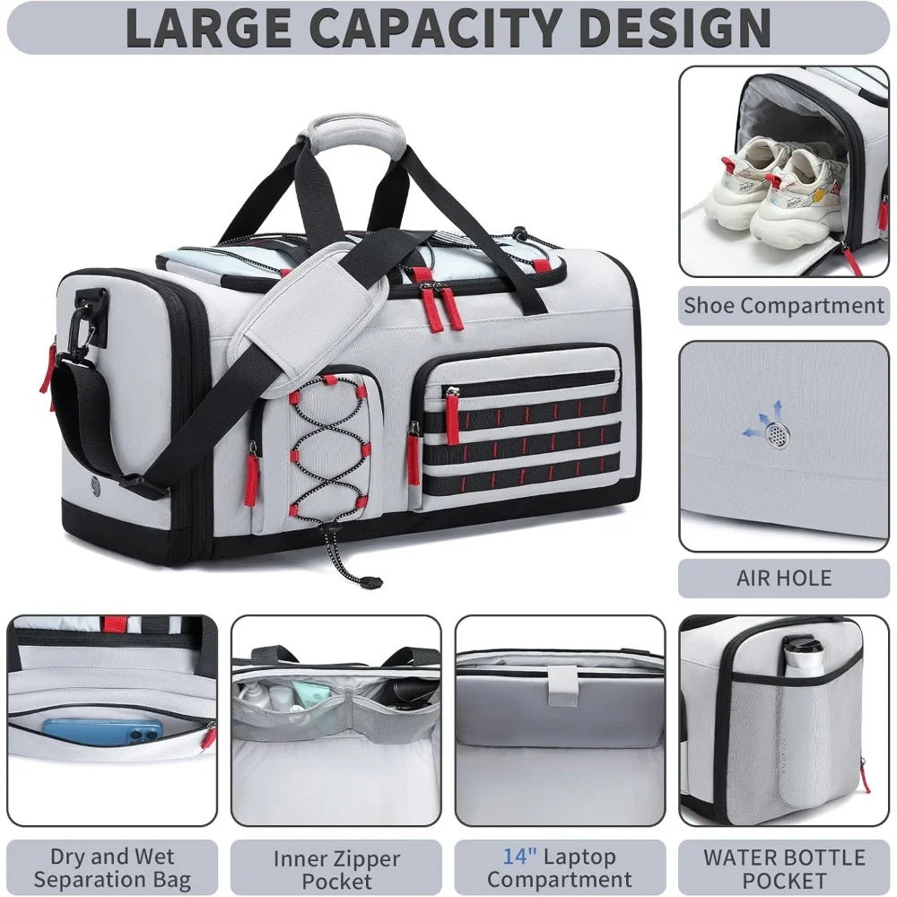 Gym Bag for Men & Women 45L Travel Sports Duffel Bag