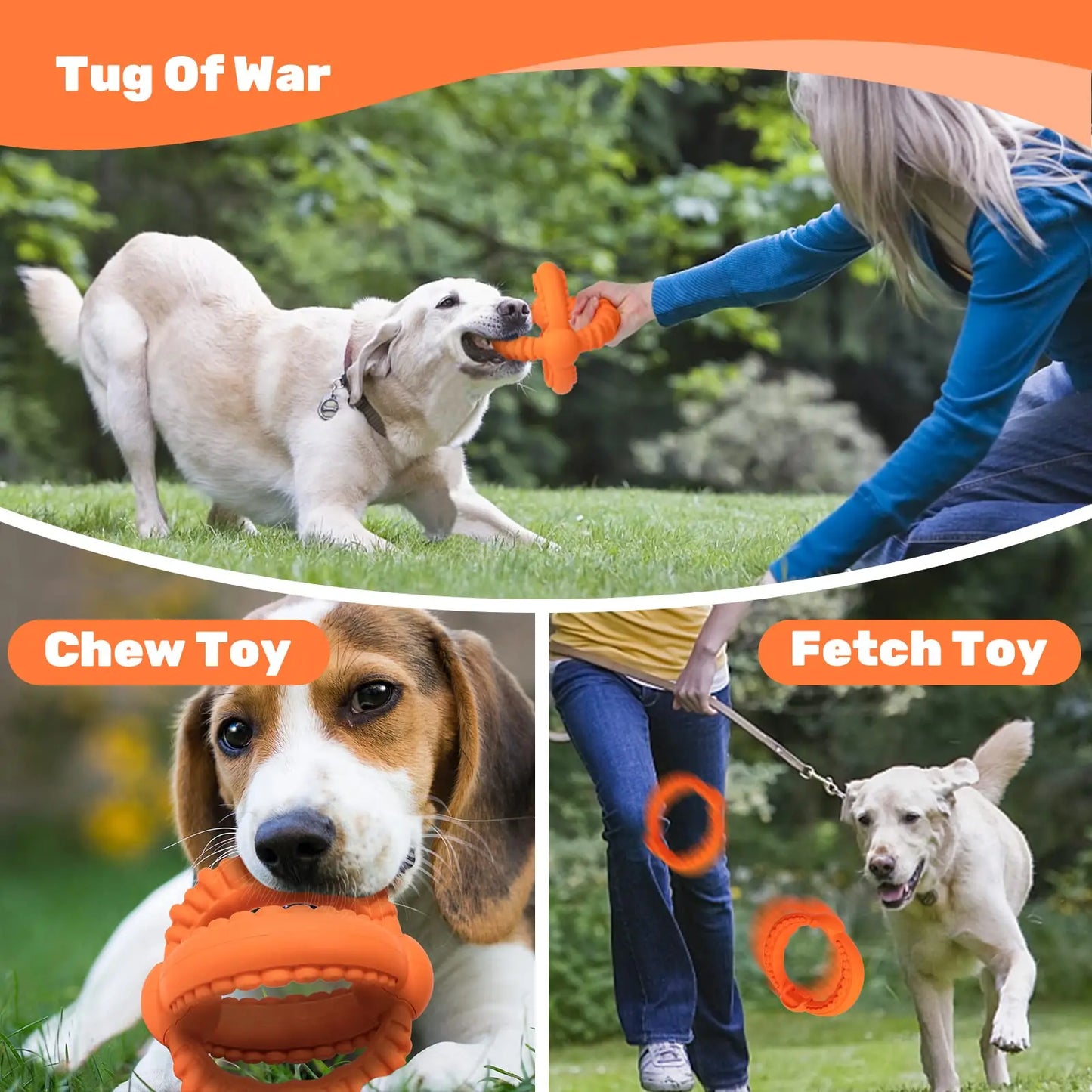 Interactive Dog Toys Detachable Dog Tug of War
